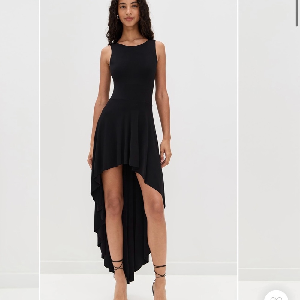 Norma Kamali Black High Low Dress
